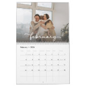 Moderne minimalistische Creëer Uw eigen familie fo Kalender (Feb 2026)