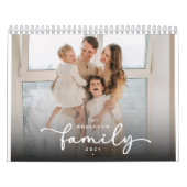Moderne minimalistische Creëer Uw eigen familie fo Kalender (Hoes)