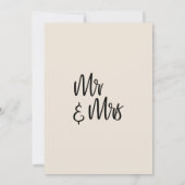 Moderne Minimalistische Crème Vier met Ons! Kaart (Achterkant)