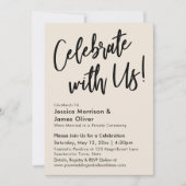 Moderne Minimalistische Crème Vier Ons! Kaart (Voorkant)