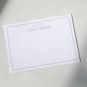 Moderne Minimalistische Cursieve Script Pastel Paa Notitiekaartje