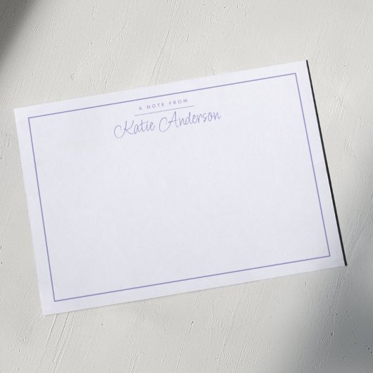 Moderne Minimalistische Cursieve Script Pastel Paa Notitiekaartje