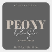 Moderne minimalistische Custom Candle Label (Voorkant)