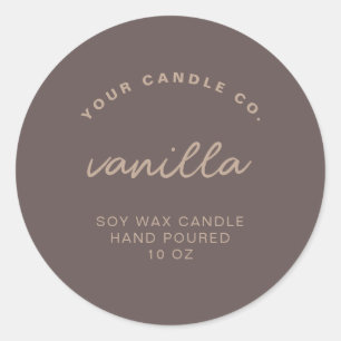 Moderne minimalistische Custom Candle Label