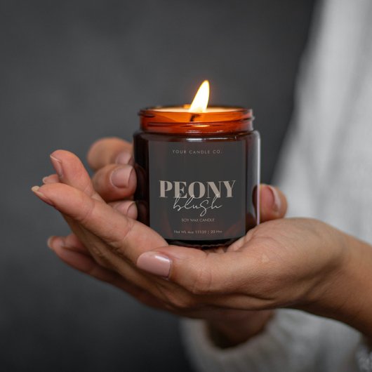 Moderne minimalistische Custom Candle Label