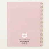 Moderne minimalistische Custom Logo Blush Pink Bus Planner (Achterkant)