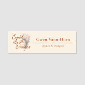 Moderne minimalistische Custom Logo Classic Naam T Naamplaatje (Voorkant)