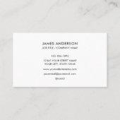 Moderne minimalistische custom Logo wit grijs Visitekaartje (Achterkant)