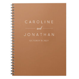 Moderne minimalistische Custom Wedding Terracotta Notitieboek