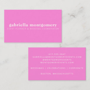 Moderne Minimalistische Cute Meisjesachtige Roze E Visitekaartje