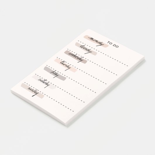 Moderne minimalistische dagen om te doen post-it® notes (Schuin)