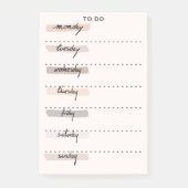 Moderne minimalistische dagen om te doen post-it® notes (Voorkant)