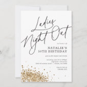 Moderne Minimalistische Dames Uitgaans Verjaardag Kaart (Voorkant)