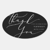 Moderne Minimalistische Dank je Bruidsmeisjesfeest Ovale Sticker (Voorkant)