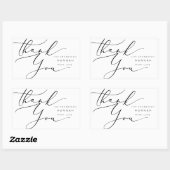 Moderne Minimalistische Dank je wel Bruidsdouche  Rechthoekige Sticker (Vel)