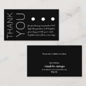 Moderne, minimalistische dank u Kaart invoegen Visitekaartje (Voorkant / Achterkant)