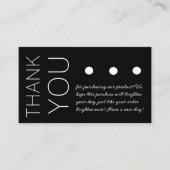 Moderne, minimalistische dank u Kaart invoegen Visitekaartje (Voorkant)