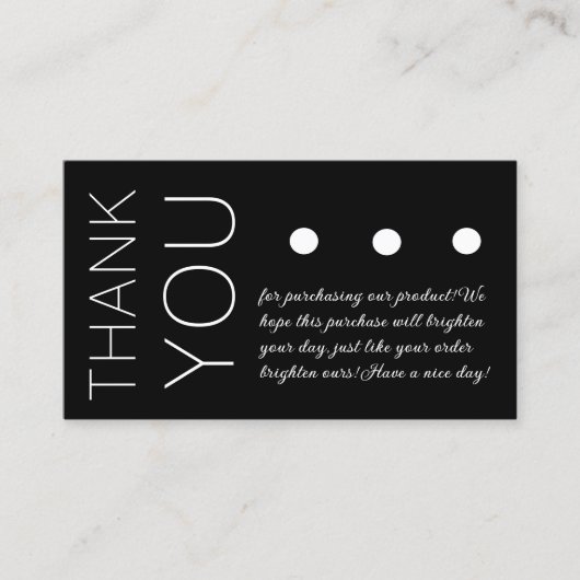 Moderne, minimalistische dank u Kaart invoegen Visitekaartje (Voorkant)