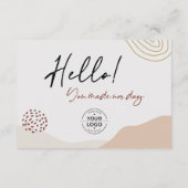 Moderne minimalistische dank u korting QR-code Log Bedankkaart (Achterkant)