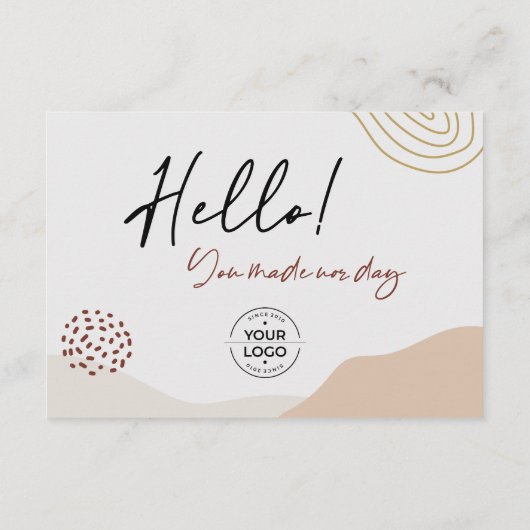 Moderne minimalistische dank u korting QR-code Log Bedankkaart (Achterkant)