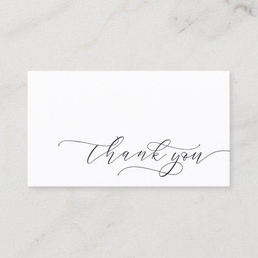 Moderne minimalistische dank u script kleine brand visitekaartje (Voorkant)