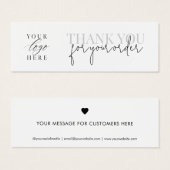 Moderne minimalistische dank u voor uw bestelling  mini visitekaartjes (Voorkant /achterkant)
