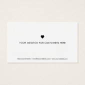 Moderne minimalistische dank u voor uw bestelling visitekaartje (Achterkant)