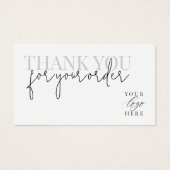 Moderne minimalistische dank u voor uw bestelling visitekaartje (Voorkant)