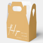 Moderne minimalistische dank voor uw huwelijk met  bedankdoosjes (Geopend)