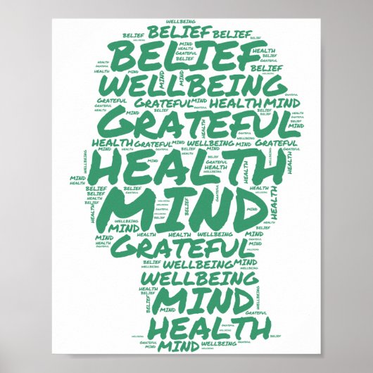 Moderne Minimalistische Dankbaarheid Muurkunst Poster (Voorkant)