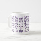 Moderne Minimalistische Datum Verborgen Bericht Aa Koffiemok (Voorkant links)