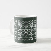 Moderne Minimalistische Datum Verborgen Bericht Aa Koffiemok (Voorkant links)
