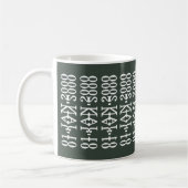 Moderne Minimalistische Datum Verborgen Bericht Aa Koffiemok (Links)