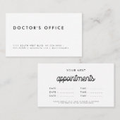 Moderne minimalistische datums herinnering afsprakenkaartje (Voorkant / Achterkant)