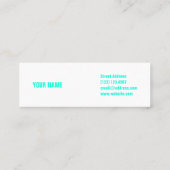 Moderne minimalistische dekking mini visitekaartje (Achterkant)