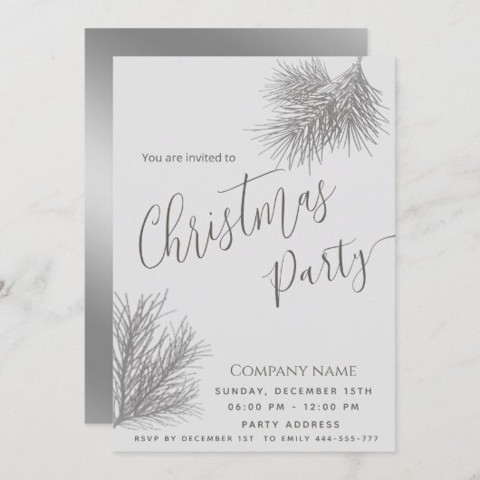 Moderne minimalistische dennenbranche corporate Ch Kaart (Voorkant / Achterkant)