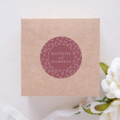 Moderne minimalistische Desert Roos botanische bru Ronde Sticker