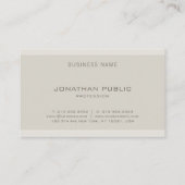 Moderne, minimalistische design elegant eenvoudige visitekaartje (Achterkant)