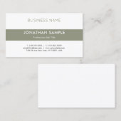 Moderne, minimalistische design elegante vlek-rend visitekaartje (Voorkant / Achterkant)