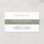 Moderne, minimalistische design elegante vlek-rend visitekaartje (Voorkant)