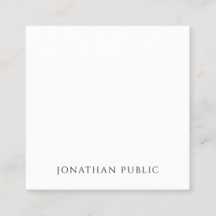 Moderne minimalistische design ellegante Sjabloon  Vierkante Visitekaartje