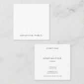 Moderne minimalistische design ellegante Sjabloon  Vierkante Visitekaartje (Voorkant / Achterkant)