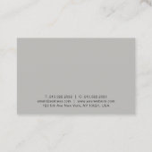 Moderne minimalistische design ellegante Sjabloon  Visitekaartje (Achterkant)