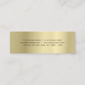 Moderne, minimalistische design Gold Plain Luxury Mini Visitekaartje (Achterkant)