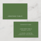 Moderne, minimalistische design groene rendie visitekaartje (Voorkant / Achterkant)