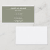 Moderne, minimalistische design met rendabele vorm visitekaartje (Voorkant / Achterkant)