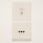 Moderne minimalistische design oorbel houder vierkante visitekaartjes (Voorkant /achterkant)