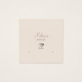 Moderne minimalistische design oorbel houder vierkante visitekaartjes (Voorkant)