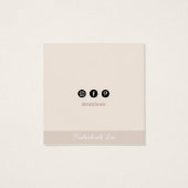 Moderne minimalistische design oorbel houder vierkante visitekaartjes (Achterkant)