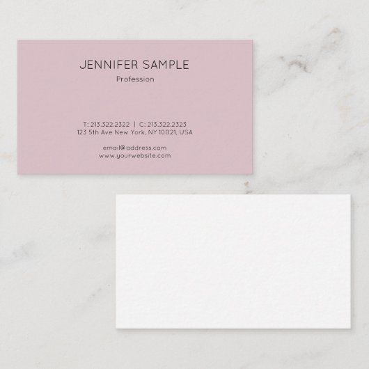 Moderne, minimalistische design professional visitekaartje (Voorkant / Achterkant)